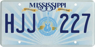 MS license plate HJJ227