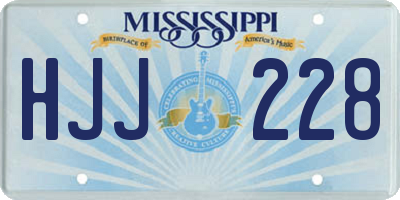 MS license plate HJJ228