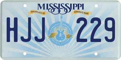 MS license plate HJJ229