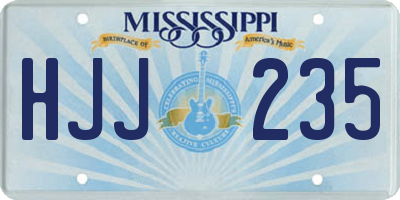 MS license plate HJJ235