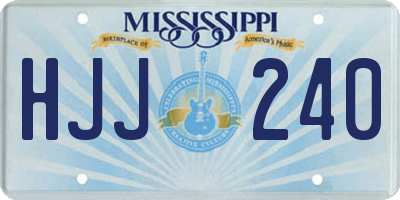 MS license plate HJJ240