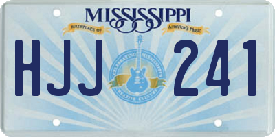 MS license plate HJJ241