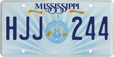 MS license plate HJJ244