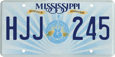 MS license plate HJJ245