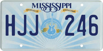 MS license plate HJJ246
