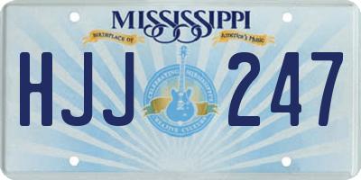 MS license plate HJJ247