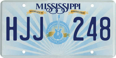 MS license plate HJJ248