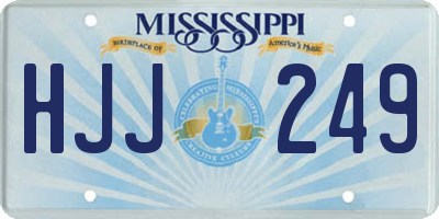 MS license plate HJJ249