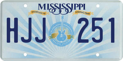 MS license plate HJJ251