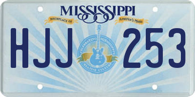 MS license plate HJJ253