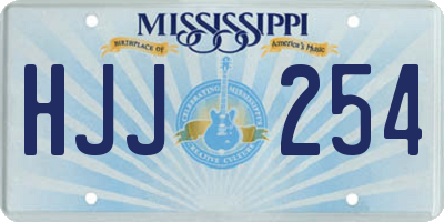MS license plate HJJ254