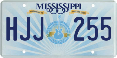 MS license plate HJJ255