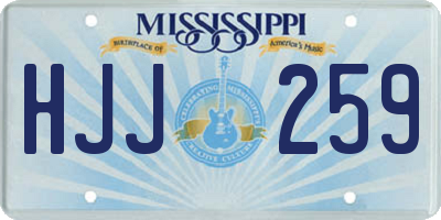 MS license plate HJJ259