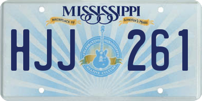 MS license plate HJJ261