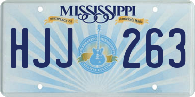 MS license plate HJJ263