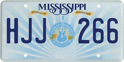 MS license plate HJJ266