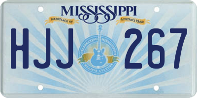 MS license plate HJJ267