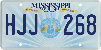 MS license plate HJJ268