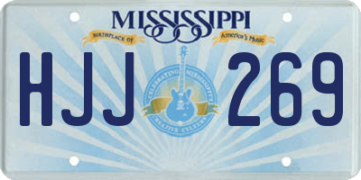 MS license plate HJJ269