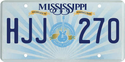MS license plate HJJ270