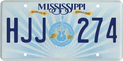 MS license plate HJJ274