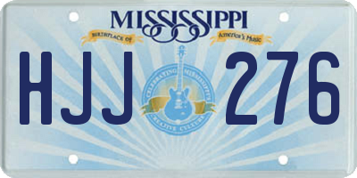 MS license plate HJJ276