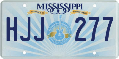 MS license plate HJJ277