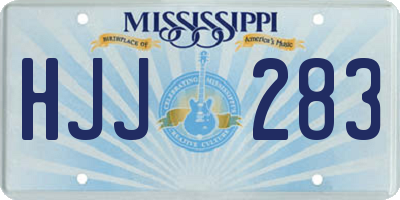 MS license plate HJJ283