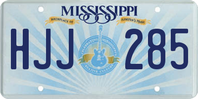 MS license plate HJJ285