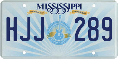 MS license plate HJJ289