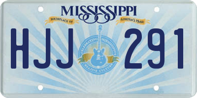 MS license plate HJJ291