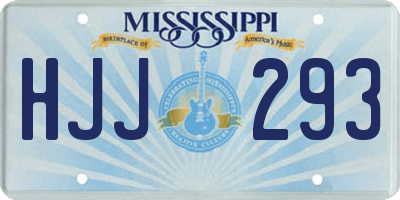 MS license plate HJJ293