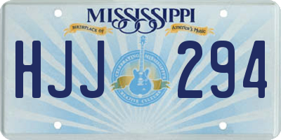 MS license plate HJJ294
