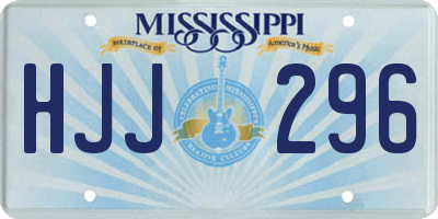 MS license plate HJJ296