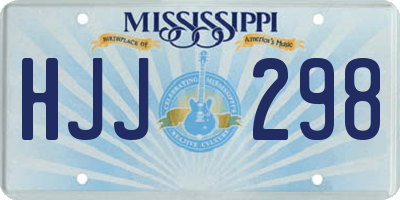 MS license plate HJJ298