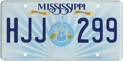 MS license plate HJJ299