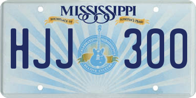 MS license plate HJJ300