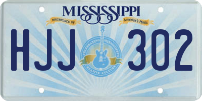 MS license plate HJJ302