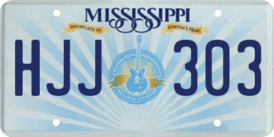 MS license plate HJJ303