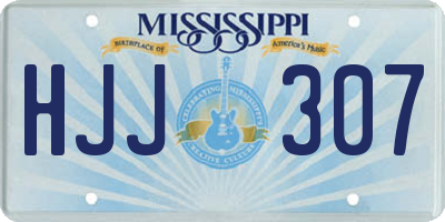 MS license plate HJJ307