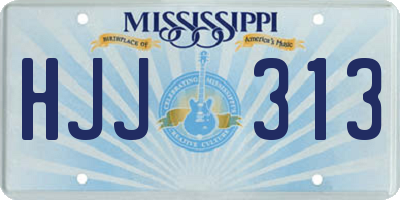MS license plate HJJ313