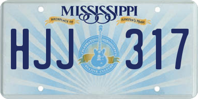 MS license plate HJJ317