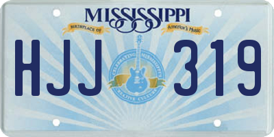 MS license plate HJJ319