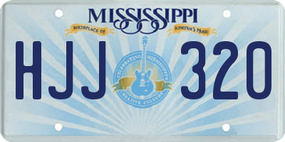 MS license plate HJJ320