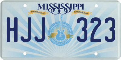 MS license plate HJJ323
