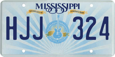MS license plate HJJ324