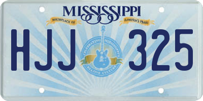 MS license plate HJJ325