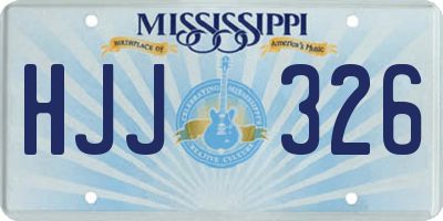 MS license plate HJJ326