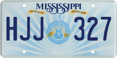 MS license plate HJJ327