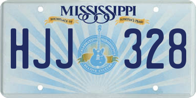 MS license plate HJJ328